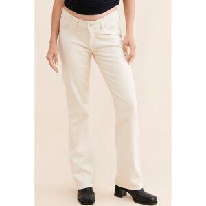 DL1961 Joni Slim Boot Maternity Jeans Women's Size 32 in Ivory